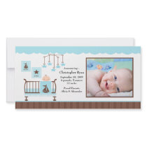 Baby Room Boy PHOTO Birth Announcement Photo Cards