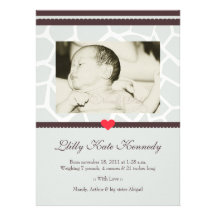 Baby Safari ::  Photo Birth Announcement