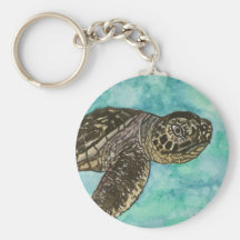 baby sea turtle sealife painting keychains
