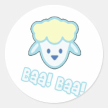 Baby Sheep Cartoon Sticker