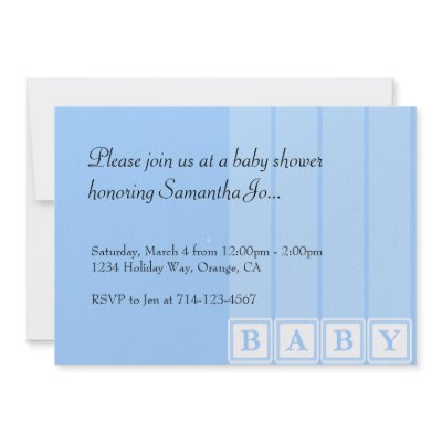 Baby Shower Blocks Personalized Invitations by JamaDesign