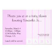 Baby Shower Blocks Personalized Invitation