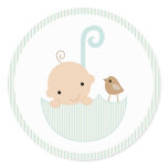 {baby shower} blue baby shower sticker