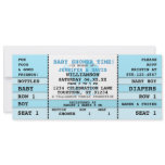 Baby Shower Blue Concert Ticket Invitation