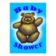 Baby Shower Blue Personalized Invites