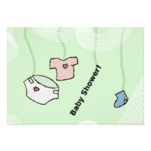 Baby shower boy & girl invitation