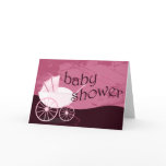 Baby Shower : carriage : Card