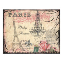 Baby shower chic de Tour Eiffel et de lustre Bristols