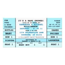 Baby Shower Concert Ticket Invitation Photo Card