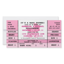 Baby Shower Concert Ticket Invitation Photo Card