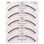Baby Shower Cupcake Decor - French Bow Dot Swirl