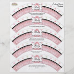 Baby Shower Cupcake Decor - French Bow Dot vs2 Personalized Flyer