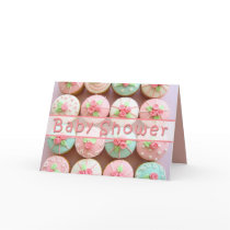 Baby Shower - Cupcakes with Pastel Designs Greeting Card