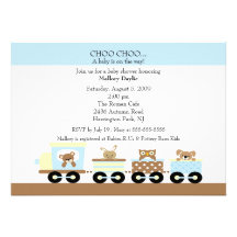Baby shower de garçon de train de bébé de Choo Cho Invitation
