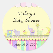 Baby shower de train de bébé de cirque autocollants