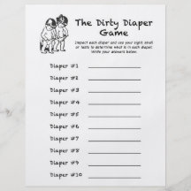 Baby Shower Dirty Diaper Game Custom Flyer