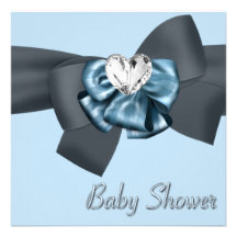 Baby shower élégant d'arc de noir bleu invitations