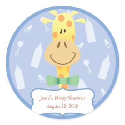 Baby Shower Favour Labels - Giraffe by dizzydesign