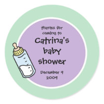 Baby Shower Favour Sticker - Baby Bottle