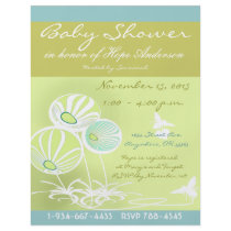Baby Shower Flowers and Bees Flyer