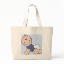 Baby shower for boy tote bags