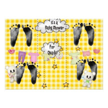 Baby Shower for Quadruplets Custom Invite