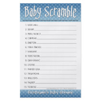 Baby Shower Game - Baby Word Scramble
