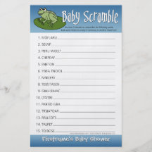 Baby Shower Game - Baby Word Scramble Full Colour Flyer