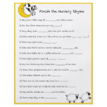Baby Shower Game - Finish the Nursery Rhyme flyers