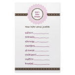 Baby Shower Game - Word Jumble Stationery