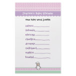 Baby Shower Game - Word Jumble stationery