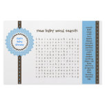 Baby Shower Game - Word Search Custom Stationery