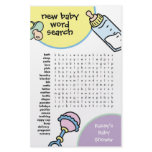 Baby Shower Game - Word Search stationery