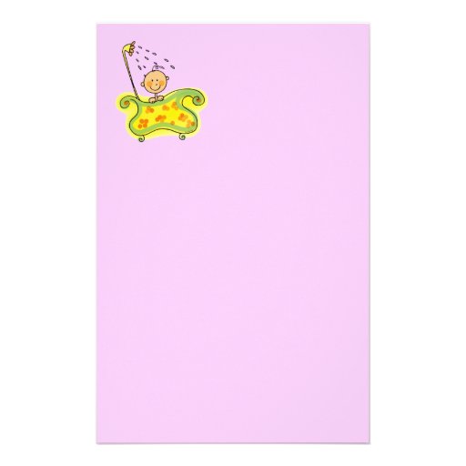 Baby shower (girl) stationery paper