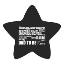 Baby Shower Greatest Best Future Fathers Dad to Be Sticker