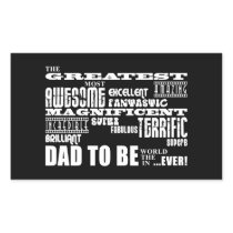 Baby Shower Greatest Best Future Fathers Dad to Be Rectangular Stickers