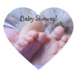 Baby Shower heart shaped stickers envelope seals