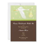 Baby Shower Invitation 5x7 - Green and Brown
