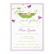 Baby Shower Invitation - A Pea in A Pod