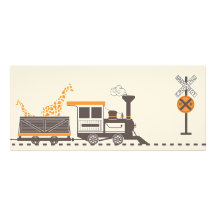 Baby Shower Invitation - Animal Train