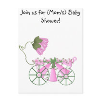 Baby Shower Invitation-Cute Pink Bathtub Post Card