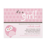 BABY SHOWER INVITATION :: it's a girl owl 4