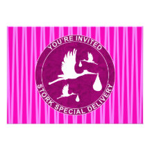 Baby Shower Invitation Pink 1