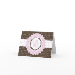 Baby Shower Invitation, Pink and Brown