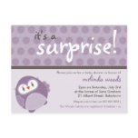 BABY SHOWER INVITATION :: surprise owl 1 Postcard