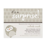 BABY SHOWER INVITATION :: surprise owl 6 Post Cards