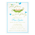 Baby Shower Invitation - Twin Boys Pea in a Pod