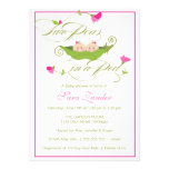 Baby Shower Invitation - Twin Girls Pea in a Pod