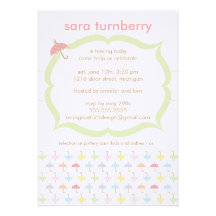 Baby Shower Invitation - Umbrella