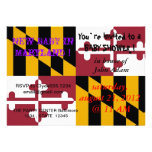 Baby Shower Invitation with Flag of Maryland
